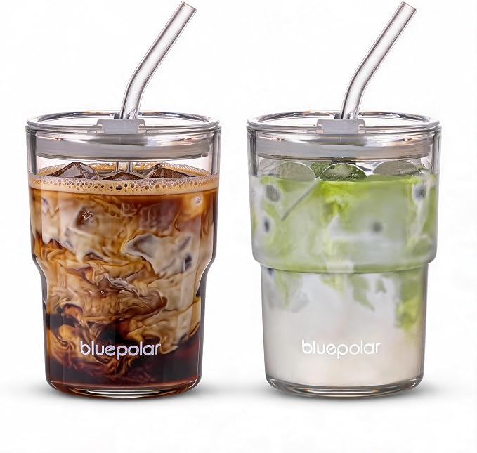 BLUEPOLAR 13oz/400ml Glass Water Tumbler by BLUEPOLAR