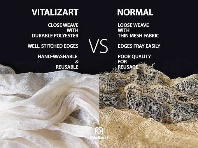 Vitalizart Cheesecloth Table Runner Nude 10ft Gauze Boho Rustic | 120 Inches - Image 6