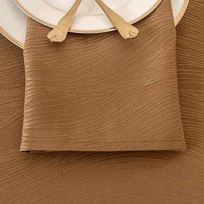 maxmill Fall Cloth Napkins 20 x 20 Inch Swirl Pattern Soft Comfortable and Luxury Serviette for Harvest Thanksgiving Family Dinners Weddings Parties and Banquets Set of 4 Pieces, Fall Leaf