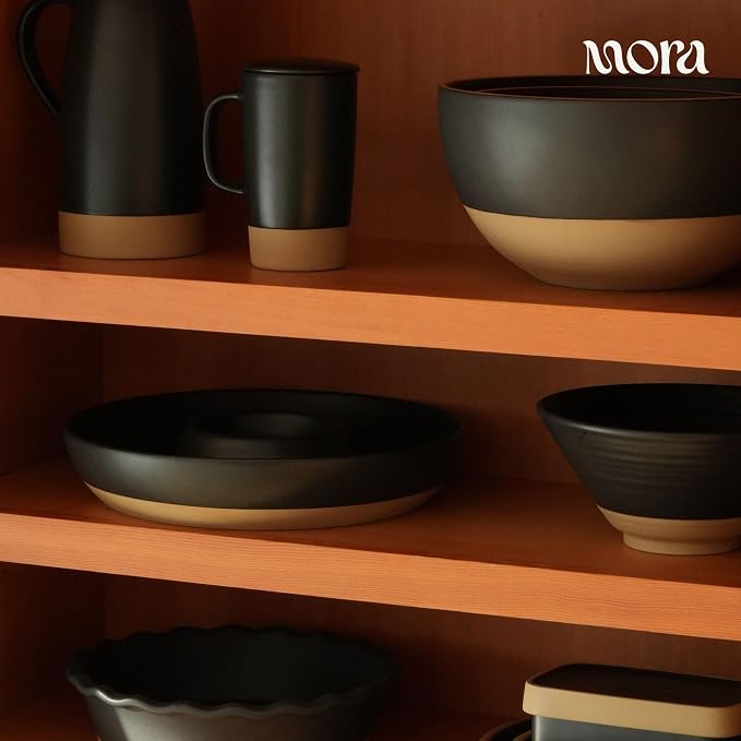 MORA Ceramic Chips and Dip Serving Tray: Large Divided Party Bowl Set - Image 7