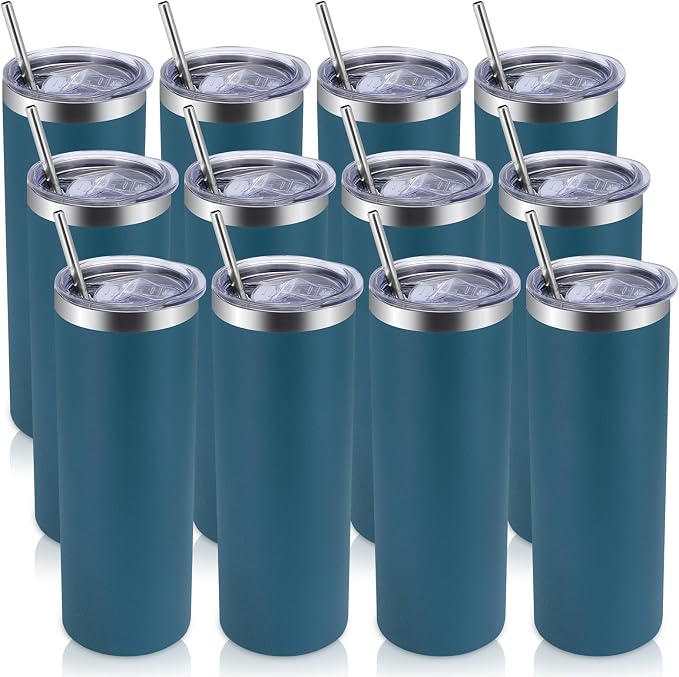 Volhoply 12 Pack Skinny Tumblers by LiveFully%EF%BC%8CDrinkFreely%E2%80%94KeepGoingwithVolhoply%EF%BC%81