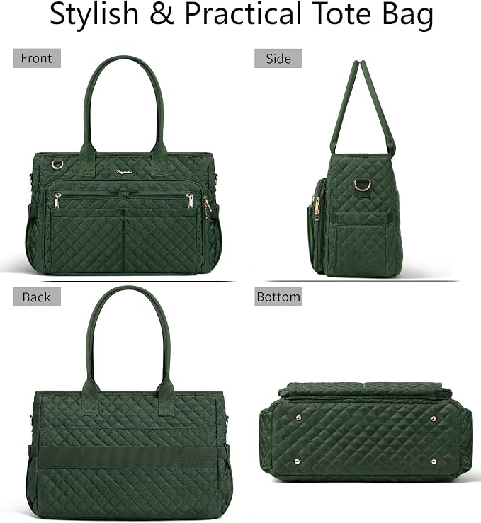Bagstellar Teacher Tote Bag for Women, 15.6" Laptop Work Tote Computer Bag | - Image 8