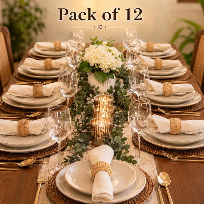 ALPHA Living HOME Napkin Rings Set of 12 - Image 8