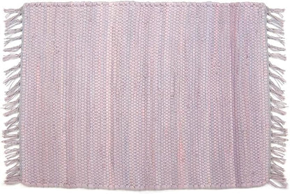 PILLOWPIA Handcrafted Chindi Placemat – 100% Cotton, Handwoven Boho Table Décor, Eco-Friendly Farmhouse Kitchen & Dining Table Mat, Rustic Washable Table Setting Accessory – Lilac