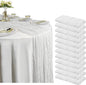 12 Pack Ivory Cheesecloth Table Runner – 10FT x 12pcs White Gauze Table Runners by HQ-SITE