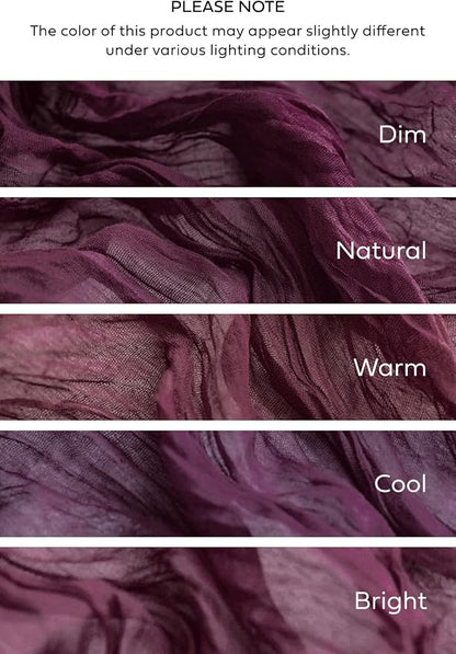 Ling's Moment Deep Purple Gauze Cheesecloth Table Runner, 14FT | Purple Sheer - Image 7