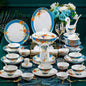 60 Pieces of 10-12 People Bone China Bowl and Plate Dinnerware Set Pomegranate by Unknown