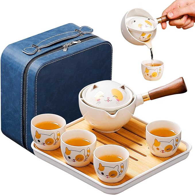 Chinese Tea Set Gongfu Tea set, Portable Teapot Set by REOWONU