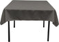 LA Linen Polyester Poplin Washable Square Tablecloth, Stain and Wrinkle Resistant Square Table Cover 52x52, Fabric Table Cloth Square for Dining, Kitchen, Party, Holiday 52 by 52-Inch, Charcoal