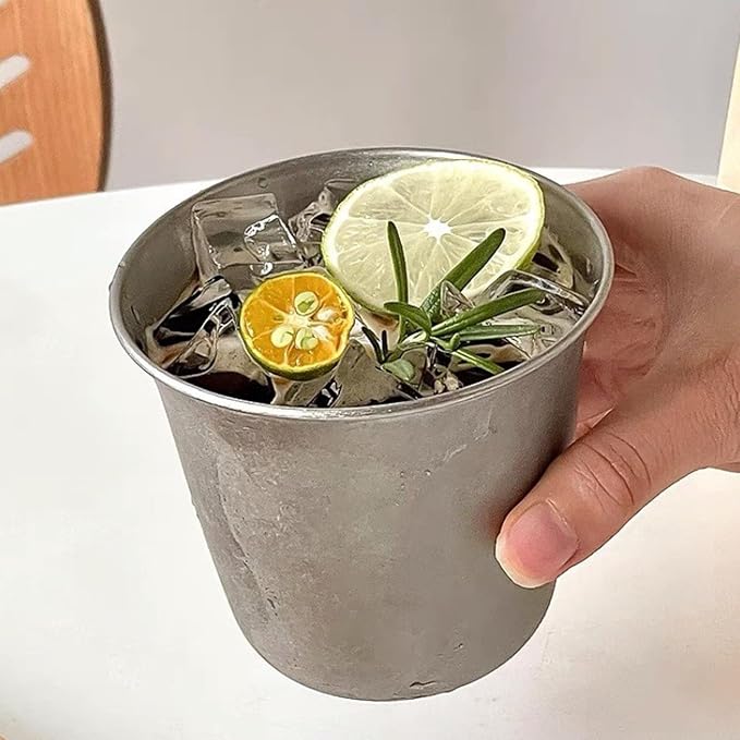 Mug 330Ml Stainless Steel Thickened Insulated Water Cup Handleless Design Metal - Image 2