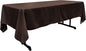 LA Linen Polyester Poplin Washable Rectangular Tablecloth, Stain and Wrinkle Resistant Table Cover 60x102, Fabric Table Cloth for Dinning, Kitchen, Party, Holiday 60 by 102-Inch, Brown