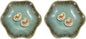 uxcell 2Pcs Ceramics Jewelry Plate, Lotus Leaf Shape Key Holder Bowl for Entryway Table Decor Small Ring Tray Dish Gift for Women Girlfriend, Grass Green