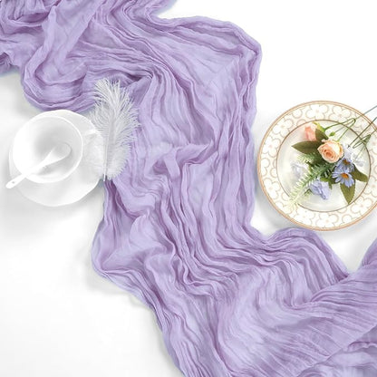 6 Pack Lilac Purple Cheesecloth Table Runner 35 x 120 Inch | Boho Gauze Cheese - Image 6