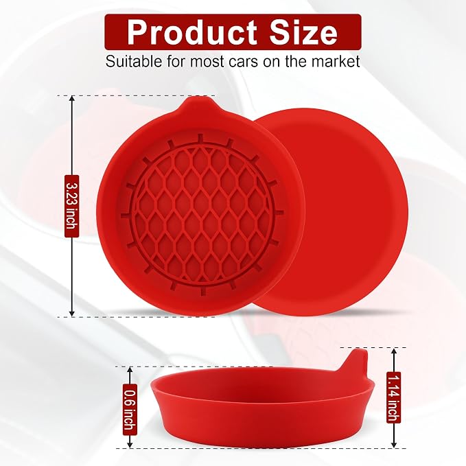 Car Cup Holder Coaster, Silicone Cup Holder Insert, Universal Non-Slip Cup - Image 5