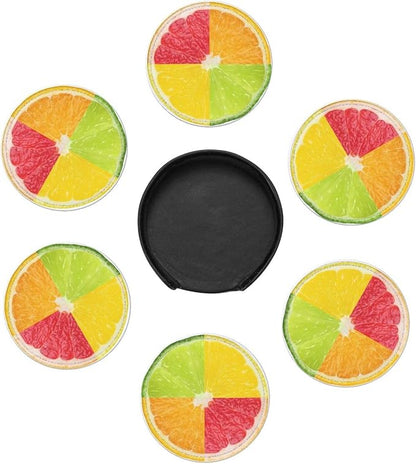 6 Pack Tropical Colorful Lemon Coaster - Image 3