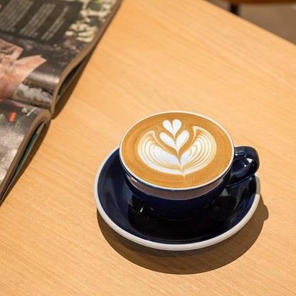 Loveramics Cappuccino Cup with Saucer, 8 oz Ceramic Coffee cup with Round Bottom - Image 5