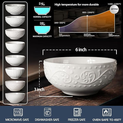 Cereal Bowls 26 OZ, Ceramic Soup Bowls - Image 2