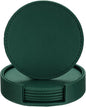 uxcell 1 Set Leather Coasters for Drinks, Drink Coasters by uxcell