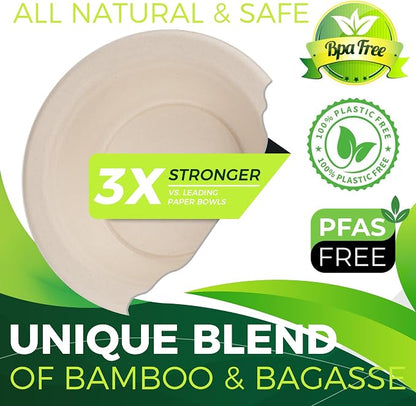 Paper Bowls 16 oz, Heavy Duty Disposable Bowls Perfect - Image 3