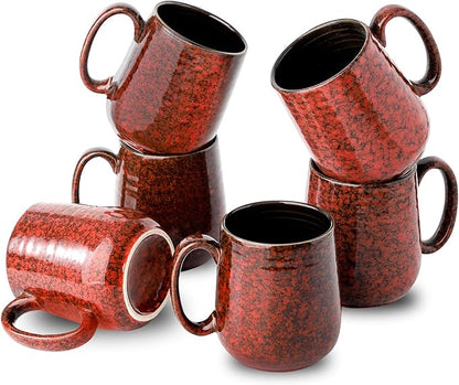 HASENSE Coffee Mugs Set of 6, 15 Ounce Ceramic Coffee Cups Set by Hasense