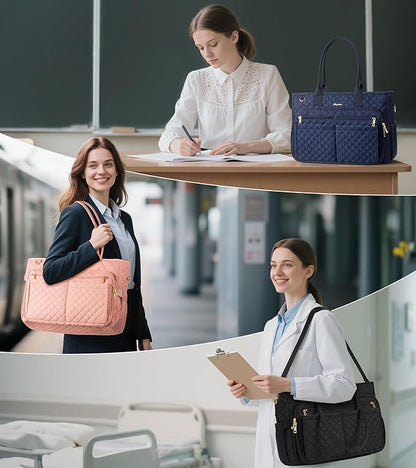 Bagstellar Teacher Tote Bag for Women, 15.6" Laptop Work Tote Computer Bag | - Image 2