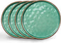 LIANYU 10.2 Inch Dessert Plates of 4, Kitchen Ceramic Dinner Plates Set, Dinnerware Serving Dishes Set, Dinnerware Salad Appetizer Plates for Microwave Dishwasher Oven, Chip Resistant, Emerald Green