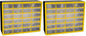 Akro-Mils 24-Drawer Plastic Drawer Storage Cabinet for Garage Organization, Bead Organizer, Building Bricks Storage, Teacher Toolbox, Makeup Organizer, 20-Inch W x 6-Inch D x 16-Inch H, 10124 Yellow