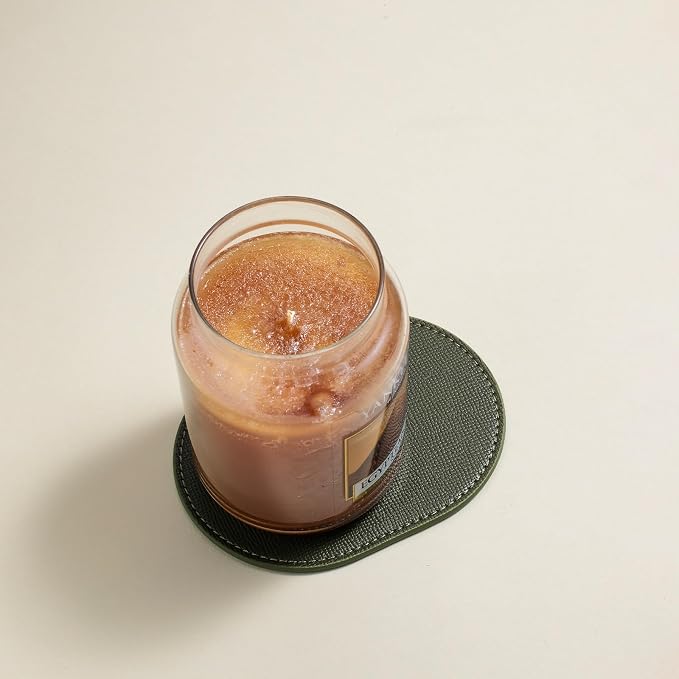 OLETHA Aesthetic Oval Drink Coasters, dining tables & office desks; wipe clean by OLETHAD%C3%A9cor