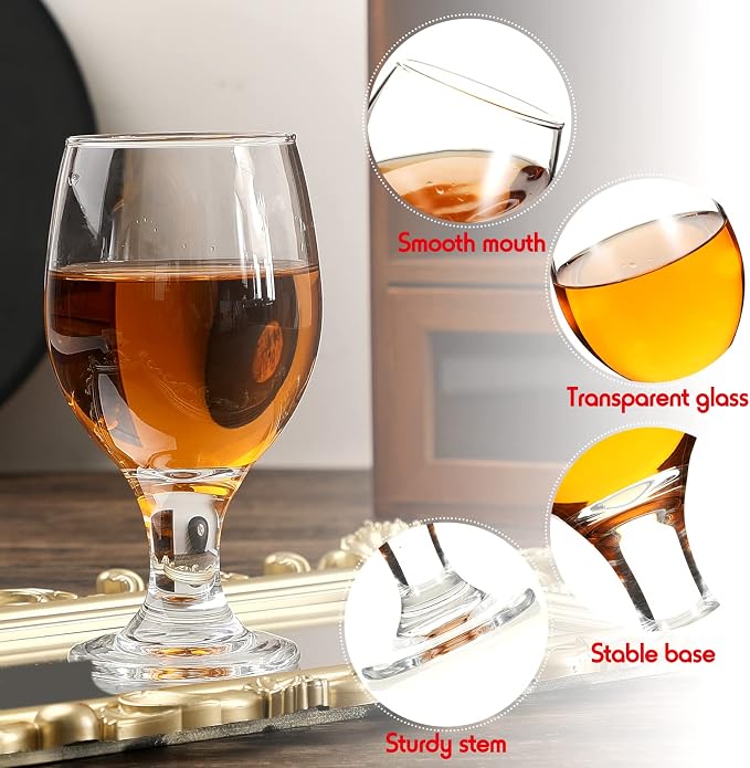 Patelai Set of 18 Water Goblet, 13.5 oz Clear Drinking Glasses Bulk Dishwasher - Image 3
