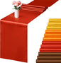 Aneco 12 Pack Satin Table Runner 12 x 108'' Fall Long Wedding Table Runner | by Aneco