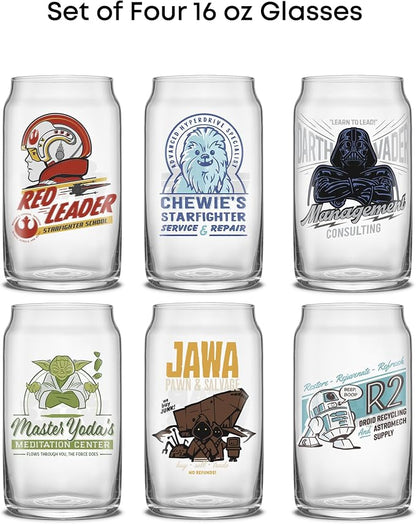 JoyJolt Star Wars Retro Vintage Collection 16.9oz Glass Tumblers - Image 4