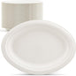 Mat Board Center, 10x7.5 Inch, 500-Count, Compostable Plates, Natural Bagasse (Sugarcane Fiber), Everyday Tableware - Disposable - Oval Shape - Microwave-Safe - Gluten-Free - Eco-Friendly