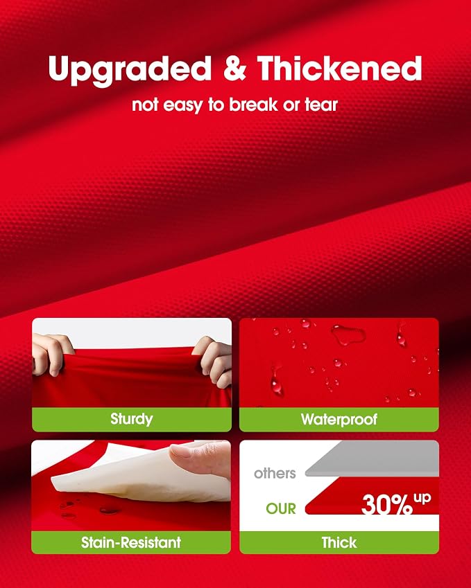Pureegg Plastic Table Cloth Disposable 12 Pack, Valentines Day, Thanksgiving - Image 3