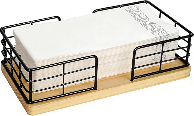 Kordory Wooden Disposable Guest Towel Holder Tray by Kordory