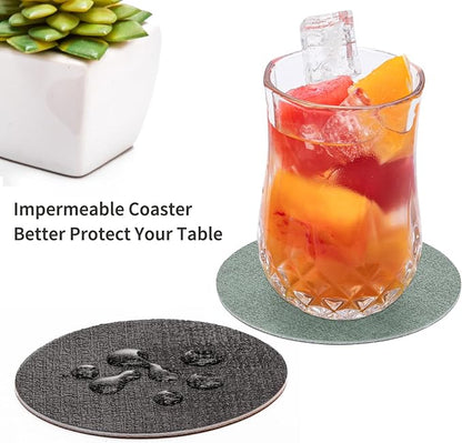 Faux Leather Drink Coasters - Image 2