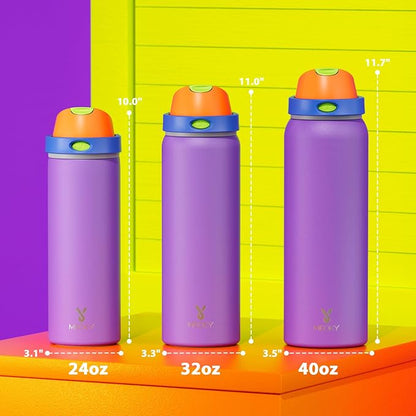 32 oz Insulated Water Bottle for Women: Meoky Stainless Steel Metal Water Bottle - Image 2