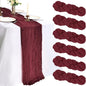 6 Pack 10Ft Burgundy Cheesecloth Table Runner 23 x 120 Inch | Gauze Rustic Boho by CKIKU