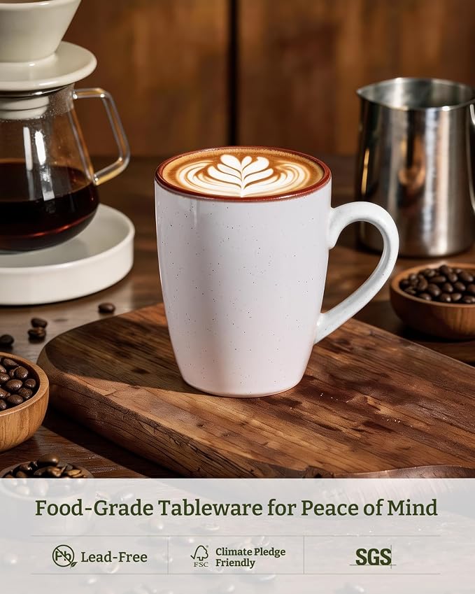 famiware Venus Coffee Mugs Set of 4, 13 oz Ceramic Stoneware Mug Cup Set | - Image 2