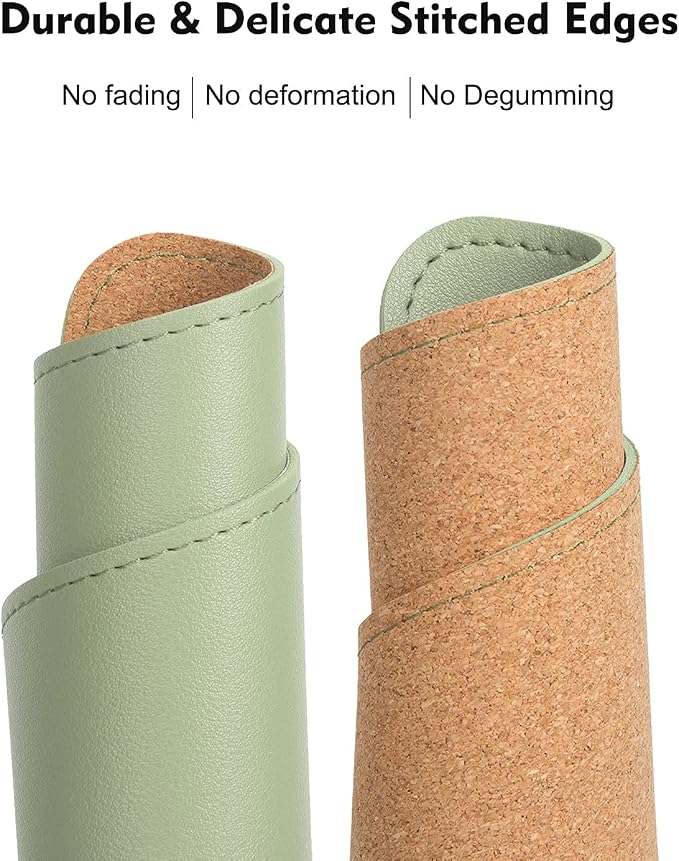 Double-Sided PU Leather & Cork Mouse Pad - Image 4