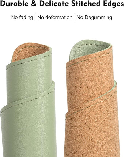 Double-Sided PU Leather & Cork Mouse Pad - Image 4