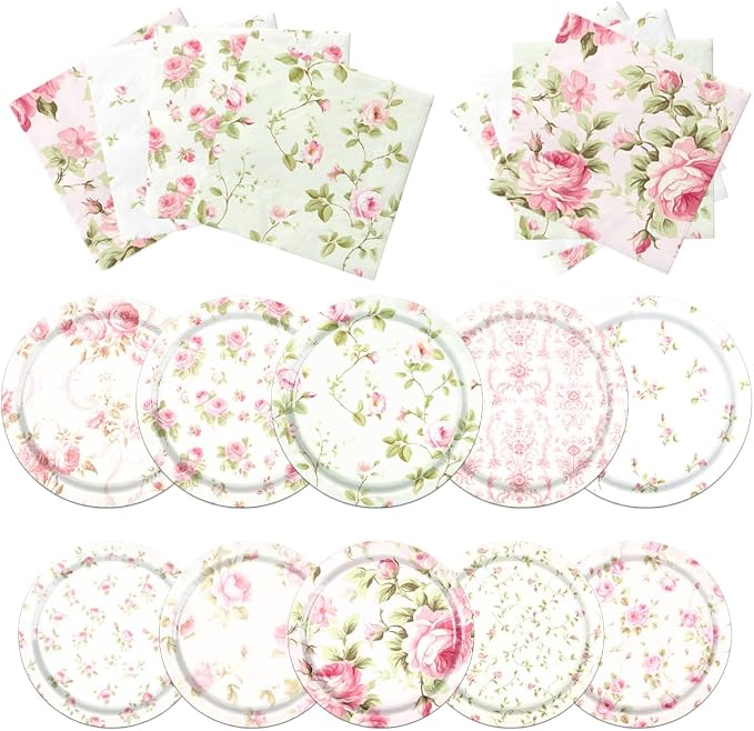 CMUSKO Floral Party Supplies by CMUSKO