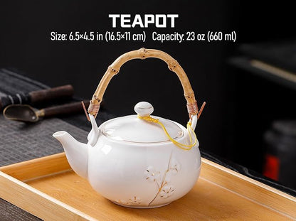 Japanese Tea Set, 6 Tea cups, 1 Tea Tray, Asian tea sets - Image 8