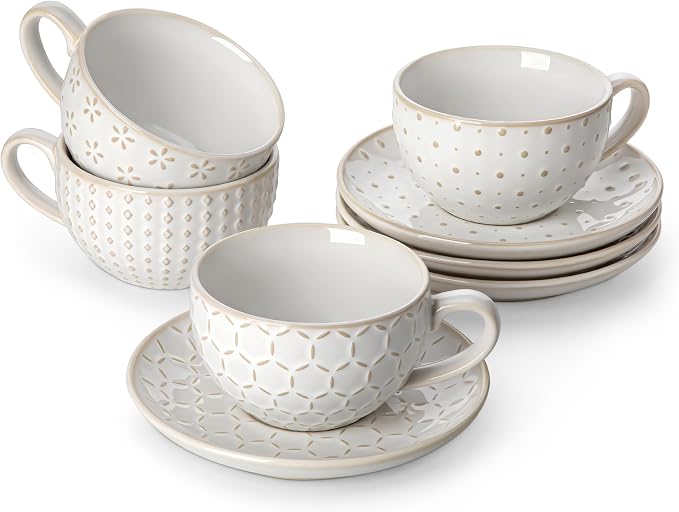 MALACASA 8 OZ Cappuccino Cups by MALACASA