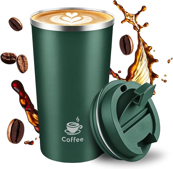 17oz Travel Coffee Mug, Leakproof Vacuum Coffee Cup Insulated Tumbler | 304 by Unknown