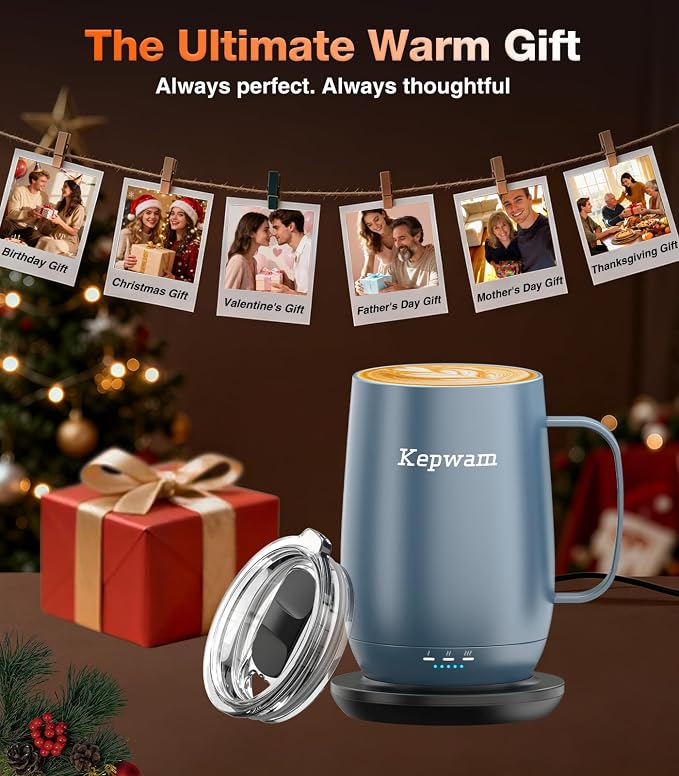 Kepwam Heated Coffee Mug T2-Plus, 20oz Large Capacity Longer Battery Life | - Image 6