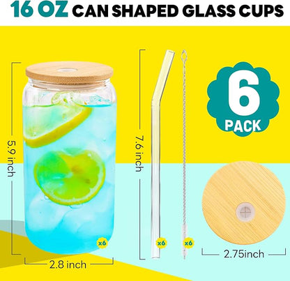 Joyclub 6pcs 16Oz Glass Cups - Image 2