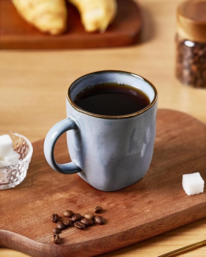 famiware Coffee Mugs Set of 8, Ocean Square 13oz Coffee Cup Set - Image 2