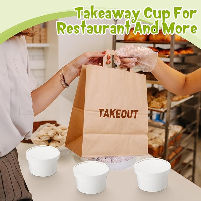 Fulmoon 100 Pack Paper Soup Containers - Image 6