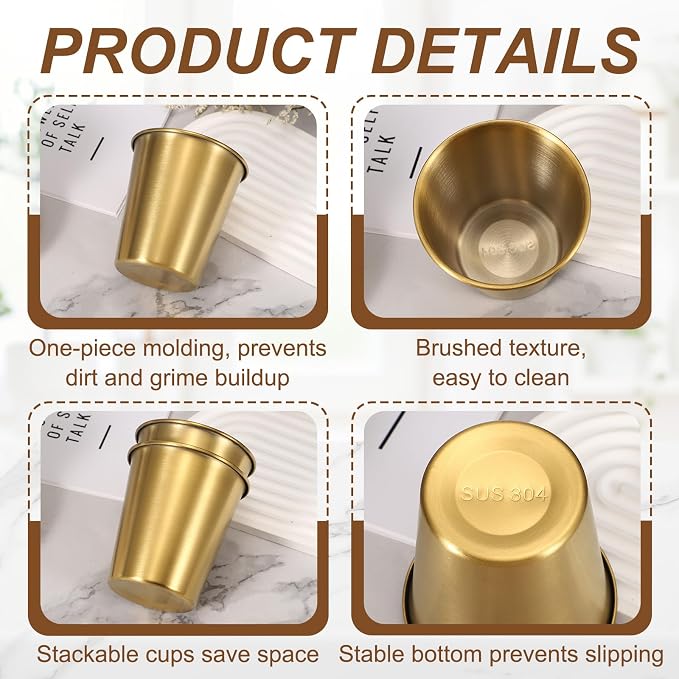 uxcell 2 Pcs Stainless Steel Cups, 17oz/500ml Metal Cups Double Wall Tumbler - Image 5