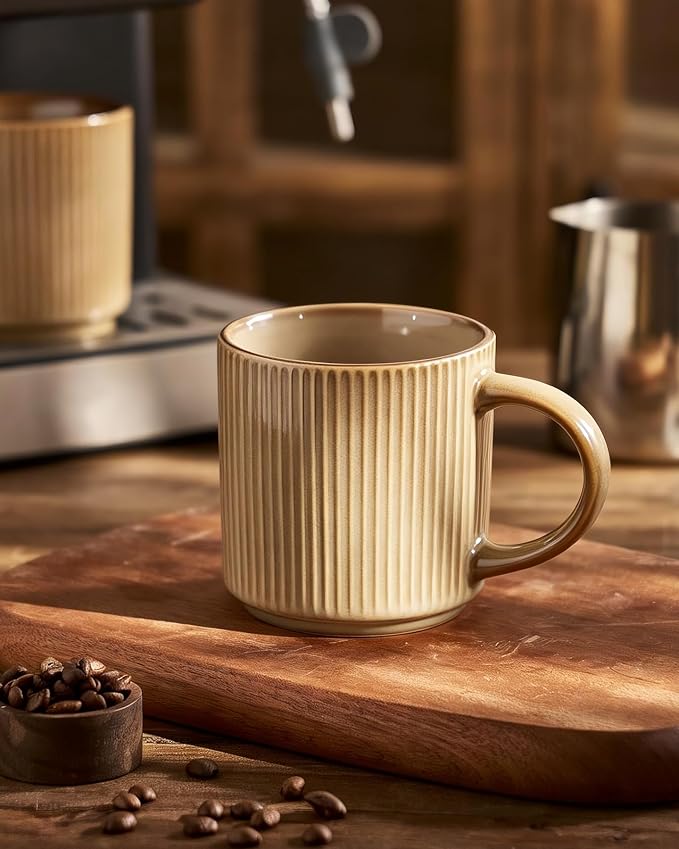 famiware Coffee Mug Set for 6, Star 12 oz Catering Mugs Cup Set - Image 4